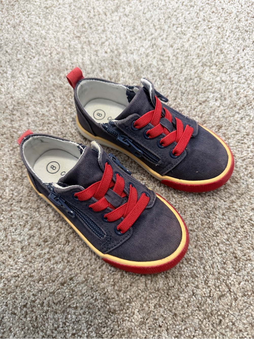 Cat and Jack Luka Double Zipper Sneakers